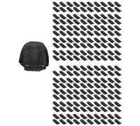 Wrtysully 200 Piezas Cubiertas de MicróFono Desechables Negras Karaoke Cubierta de MicróFono Antisalpicaduras Accesorios una Prueba de Polvo