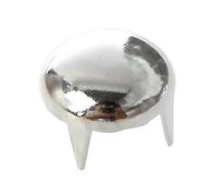 Wrtysully 200X Cobre 8mm Remache Redondo de Plata Remache Punk Remache de Decoracion Plata