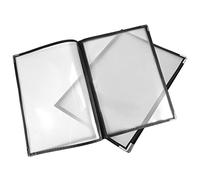 Wrtysully 2Pcs Cubiertas de Menú de Restaurante Transparentes para TamañO A4 Estilo de Libro Cafe Bar 4 PáGinas 8 Ver