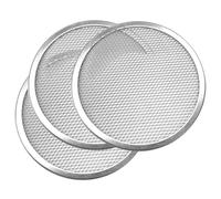 Wrtysully 3 Rejillas para Pizza de 12 Pulgadas de Calidad de Restaurante con Borde Sin Costuras, Bandeja Redonda para Hornear Pizza, Herramienta para Hornear