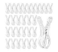 Wrtysully 30 Clips para Cubierta de Piscina de Acero Inoxidable de 4,5 Pulgadas, Abrazaderas para Cubierta de Piscina, Clips de Metal Gigantes para Cubierta de Invierno para Piscina