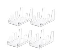 Wrtysully 4 Piezas de Soporte de Exhibición de Platos y Vajilla, Soporte de Platos Transparente Acrílico, Platos de Porcelana, Soporte para Platos, Estantes para Platos