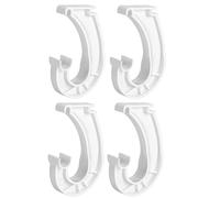 Wrtysully 4 Piezas de Soporte para Barra de Armario Colgante, Soporte para Barra de Estante de Armario de 3/4, Soportes Resistentes en Forma de J para Colgar Ropa