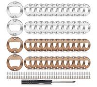 Wrtysully 40 Juegos de Abridor de de Cerveza, Kit de Accesorios Redondos para Abridor de de Bricolaje con Tornillos, Destornillador para Abrebotellas
