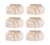 Wrtysully 6 Piezas Cubierta de Canasta de Prueba de Pan de Forma Ovalada Cesta de FermentacióN de Masa Fermentada de Masa para Hornear de RatáN Natural Forro de Tela
