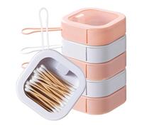 Wrtysully 6 Uds. Organizador PortáTil para Lazos para el Cabello, Contenedores de Almacenamiento de Viaje, Caja Apilable para Pasador, Hisopo de AlgodóN, Pinzas para Cabello, Pendientes