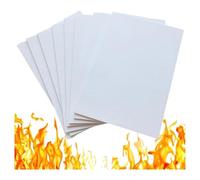 Wrtysully 8 Piezas de Papel de Junta de Alta Temperatura, Material de Junta de Fibra Cerámica, Tablero de Aislamiento Ignífugo para Estufa de Pellets