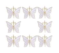 Wrtysully 8 Piezas Mariposa Servilletero Servilletero para Pascua Boda Fiesta Reunión Familiar Servilleta Adorno de Tela Decoración,C