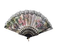 Wrtysully Abanico de Mano Diseno de Peonia Estilo Espanol de peonía