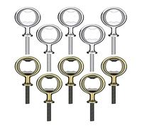 Wrtysully Abrebotellas de 10 Piezas en DIY Abrebotellas de Cerveza Abridor de Plano de Acero Inoxidable Kit de Inserciones Abrebotellas de Cerveza Hardware