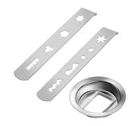 Wrtysully Accesorios para Galletas, Accesorio para Galletas de 8 Formas de Acero Inoxidable para Picadora de Carne con Anillo de Conexión, Accesorio para Repostería