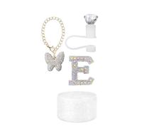 Wrtysully Accesorios Personalizados para Vasos StanleyCup, Decoraciones con Iniciales, Tapón Antifugas, Tapa para Pajita, Adornos con Letras