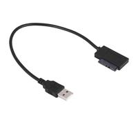 Wrtysully Adaptador USB PC 6P + 7P CD DVD ROM SATa una USB 2.0 Convertidor Slimline Sata 13 Pin Drive Cable para PC Laptop Notebook