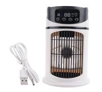 Wrtysully Aire Acondicionado PortáTil Mini Enfriador de Aire para el Hogar Aire Acondicionado PortáTil para Oficina 6 Gears Wind Negro White