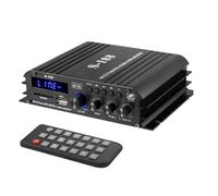 Wrtysully Amplificador HiFi EstéReo Bluetooth S-188 de 90 W, Amplificador Potencia de Audio de 2,1 Canales, Control de Graves y Agudos, Amplificador Reproductor MúSica, Enchufe Europeo