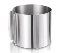 Wrtysully Anillo para Pastel de Acero Inoxidable Ajustable de 6 A 12 Pulgadas, Anillos para Hornear de Acero Inoxidable de 6 Pulgadas de Alto, Moldes para Pastel Redondos