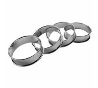 Wrtysully Anillos Dobles de Tarta Enrollada. Anillos de Panecillos Ingleses Anillos Profesionales de Crumpet Juego de 4