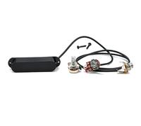 Wrtysully Arnés de Precableada de Bobina Única Cerrada con Control de Volumen para Guitarra Eléctrica de Guitarra Negra con Línea