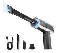 Wrtysully Aspiradora Portátil para Coche, Aspiradora de Mano, Inalámbrica, Recargable, de Doble Uso, Herramienta de Limpieza para Coche en Seco y Húmedo para Belleza de Cocina