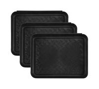 Wrtysully Bandeja de Arranque de 3 Piezas Bandejas para Alfombrillas de Servicio Pesado, Tazones para Perros o Tazones para Gatos Trampa de Barro para Proteger el Piso 13.7X10.8 Pulgadas