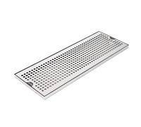 Wrtysully Bandeja de de Acero Inoxidable para Barra, Bandeja Rectangular para Recoger Agua, Bandeja para Escurrir Aceite, 50 X 17,5 X 1,5 cm