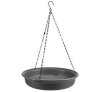 Wrtysully Baño para Pájaros Colgante Comedero para Pájaros Colgante Bandeja Redonda Bandeja de Resina Espesada Bandeja de Agua Profunda Comedero para Pájaros