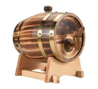 Wrtysully Barril de Roble, 1,5 L / 3 L Barril de Almacenamiento de Roble Forro de Aluminio Incorporado para Almacenar Su Propio Whisky, Cerveza, Vino, C