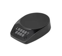 Wrtysully Báscula de Tiempo para Café en Miniatura, Báscula para Pesar Granos de Café, Báscula Electrónica Pequeña para Cocina de 0,1 G, Resistente Al Agua