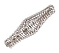 Wrtysully BBQ Pit Grill 11Cm Manejar de Acero Inoxidable Muelle Horno de LeñA Estufa Ahumador Plata