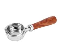 Wrtysully Cafetera de Acero Inoxidable de 58 Mm Portafiltro Sin Fondo para Cafetera Accesorio Profesional