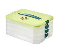 Wrtysully Caja de AlbóNdigas Caja de Almacenamiento Refrigerador CongelacióN de AlbóNdigas CongelacióN de Caja de AlbóNdigas de CongelacióN RáPida Verde