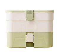 Wrtysully Caja de Almacenamiento Contenedor con Bandeja ExtraíBle, Asa PortáTil, Estuche Organizador Verde para Kit de Medicina Familiar de Emergencia.