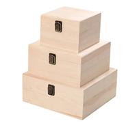 Wrtysully Caja de Almacenamiento de Madera Caja de Regalo Boda Caja de Dulces Flip Caja de Regalo Dama de Caja de Regalo Color de Madera