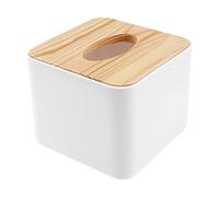 Wrtysully Caja de Pañuelos de Papel Cuadrada con Tapa de Madera Mini Caja de Pañuelos de Madera Extraíble para el Hogar