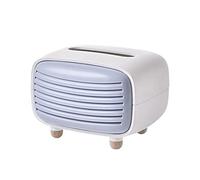 Wrtysully Caja de PañUelos Tipo Radio, Contenedor, Soporte para Toallas de Papel, DecoracióN del Hogar para Sala de Estar, PráCtico y úTil, Azul y