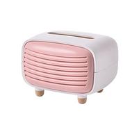 Wrtysully Caja de PañUelos Tipo Radio, Contenedor, Soporte para Toallas de Papel, DecoracióN del Hogar para Sala de Estar, PráCtico y úTil, Color Rosa