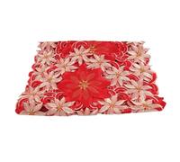 Wrtysully Camino de Mesa Bordado de Navidad, Mantel de Té Ahuecado, para Restaurante, Comedor, Fiesta, Banquete, Eventos, 15 X 70 Pulgadas