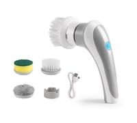 Wrtysully Cepillo de Limpieza Eléctrico Inalámbrico para el Hogar, Carga Multifuncional, Suministros de Herramientas de Limpieza para Baño y Cocina, Cepillo de Lavado
