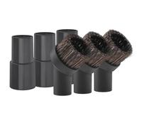 Wrtysully Cepillos para Aspiradora, 3 Pares, Accesorio para Aspiradora, Cepillos Redondos para Polvo, de Pelo de Caballo, con Conectores Universales para Manguera Estándar