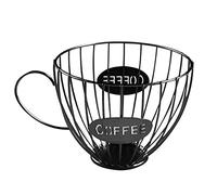 Wrtysully Cesta de Almacenamiento de CáPsulas de Frutas de Café Soporte y Organizador de CáPsulas en Forma de de Café para el Hogar Café Hotel Negro