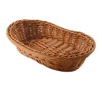Wrtysully Cesta Tejida Ovalada de Mimbre Cesta de Pan Cesta de Servir, Cesta de Almacenamiento de 11 Pulgadas para Comida Fruta Almacenamiento de CosméTicos Tablero de la Mesa y BañO