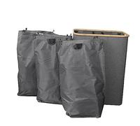 Wrtysully Cestos para Cesto de Ropa Sucia con Tapa, Cesto para Ropa Sucia de 160L Cestos para Ropa Sucia de 3 Secciones para Dormitorio, Cuarto de Lavado