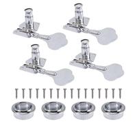 Wrtysully Clavijas de AfinacióN de Guitarra de 4 Piezas Clavija de EléCtrica Clavija de AfinacióN Abierta Clavijas para Guitar Plata