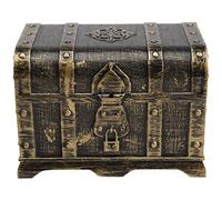 Wrtysully Cofre del Pirata Cofre del Joyero de Recuerdo Juguete de PláStico Cajas del DecoracióN de Fiesta TamañO Grande B