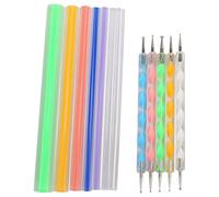 Wrtysully Conjunto de Herramientas de Puntos de Mandala para Pintar Rocas,Kit de Puntos de Pintura, de AcríLico, Herramienta de Taladro de Punta, Arte de Pared de Bricolaje de Plantilla