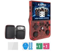 Wrtysully Consola de Juegos Retro Portátil R36PRO de 128 GB y Pantalla HD de 3,5 Pulgadas, Reproductor de Vídeo Portátil de Bolsillo Compatible con para Más de 30 Emuladores e