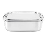 Wrtysully Contenedor de Comida con Clips de Bloqueo y diseño una Prueba de Fugas, Almuerzo de Cajas Bento de 800ml para niños o Adultos: Apto para lavavajillas - Tapa de Acero Inoxidable