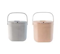 Wrtysully Contenedor de Compost de 2 Piezas para Desechos OrgáNicos Cotidianos con Tapa en la Cocina Forro ExtraíBle Resistente a los Olores