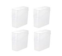 Wrtysully Contenedor de Queso Rebanado para Refrigerador, Caja de Almacenamiento de Queso de 4 Piezas con Tapa Abatible, Soporte para Guardar Queso