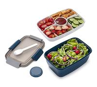 Wrtysully Contenedor Lunch To Go 2000Ml Ensaladeras con 4 Compartimentos